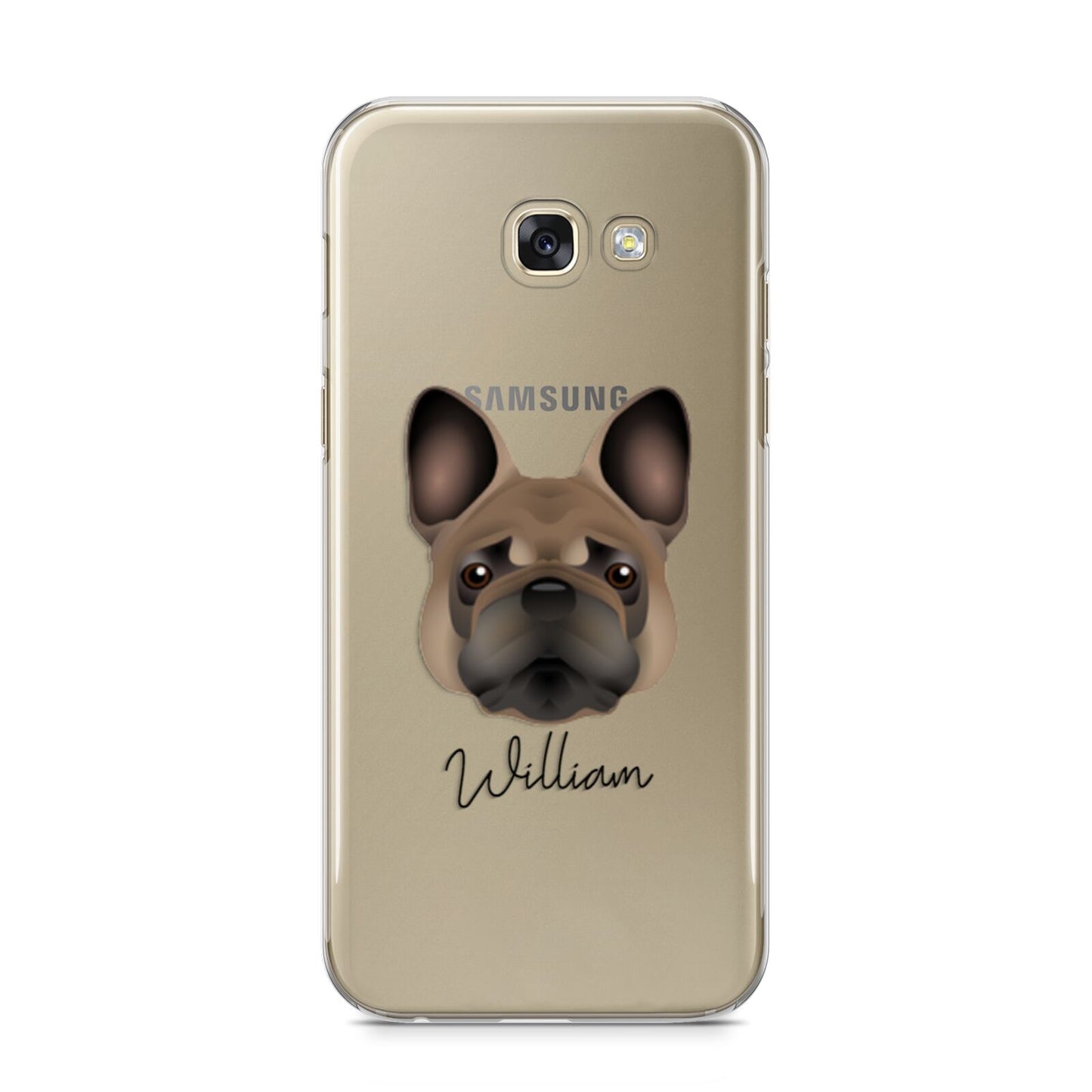 French Bulldog Personalised Samsung Galaxy A5 2017 Case on gold phone
