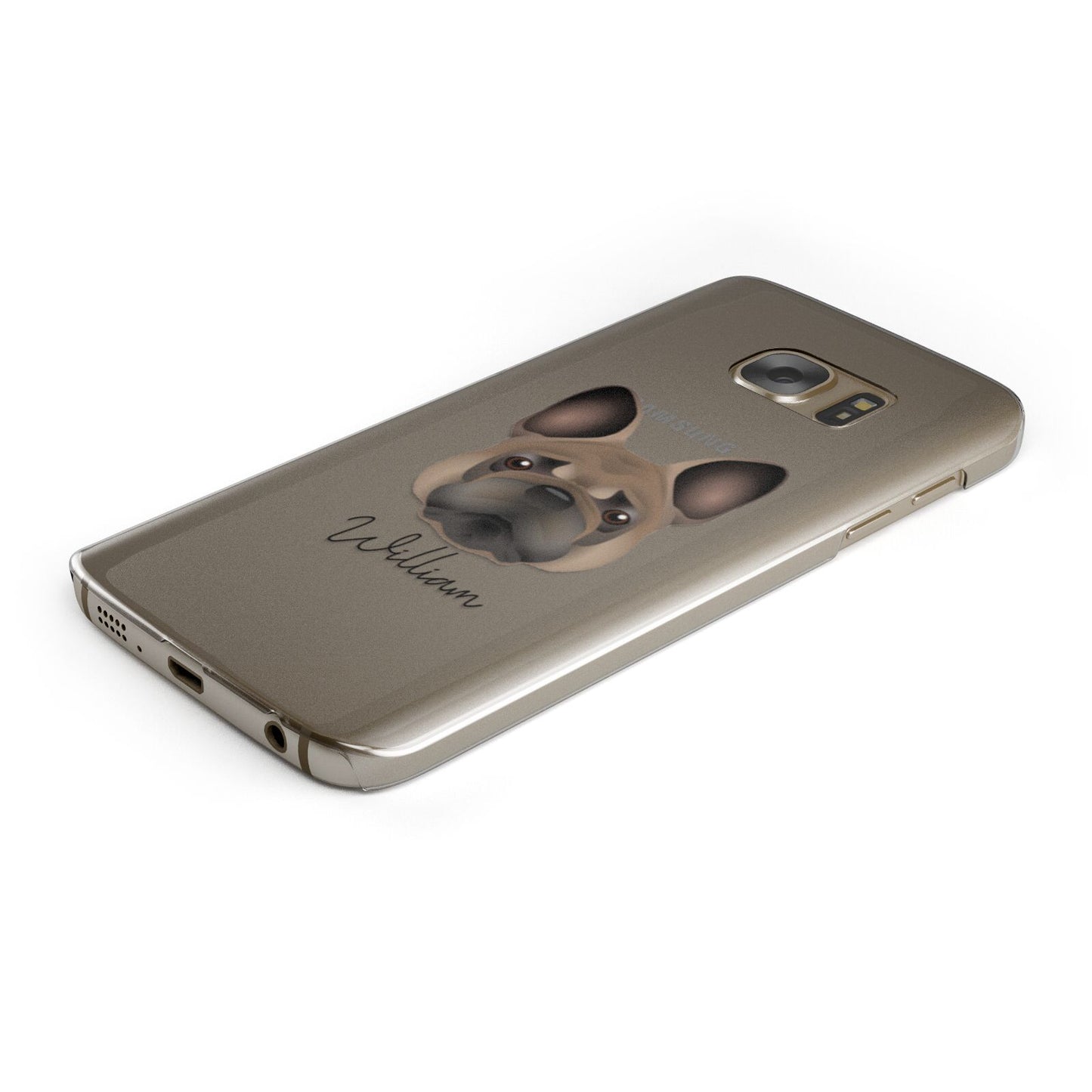 French Bulldog Personalised Samsung Galaxy Case Bottom Cutout