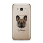 French Bulldog Personalised Samsung Galaxy J7 2016 Case on gold phone