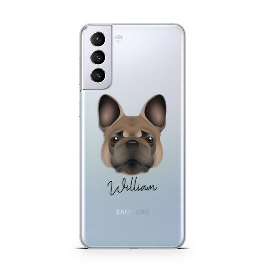 French Bulldog Personalised Samsung S21 Plus Phone Case