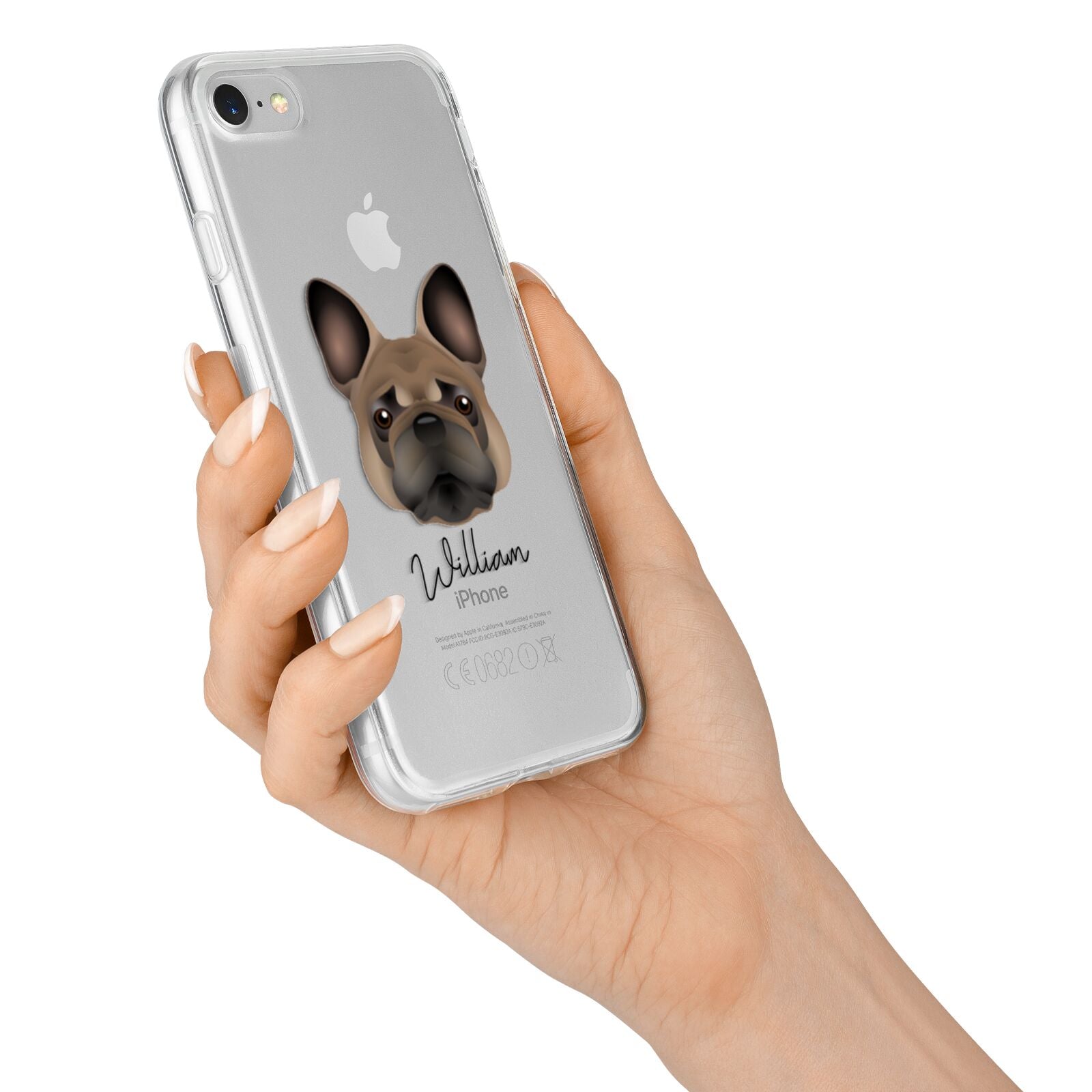 French Bulldog Personalised iPhone 7 Bumper Case on Silver iPhone Alternative Image