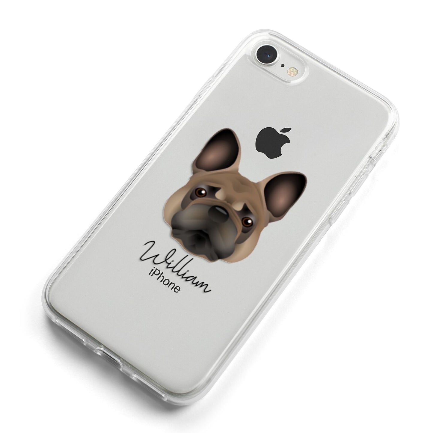 French Bulldog Personalised iPhone 8 Bumper Case on Silver iPhone Alternative Image
