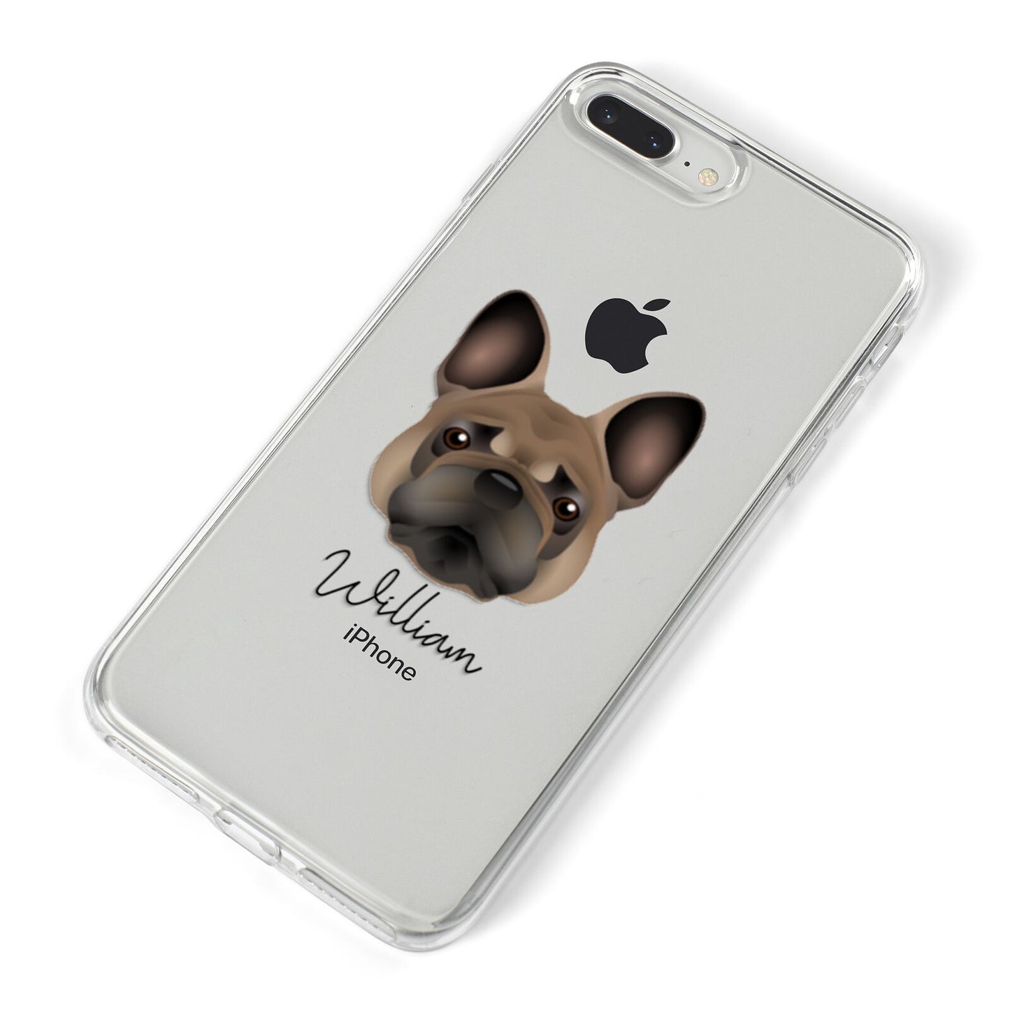 French Bulldog Personalised iPhone 8 Plus Bumper Case on Silver iPhone Alternative Image