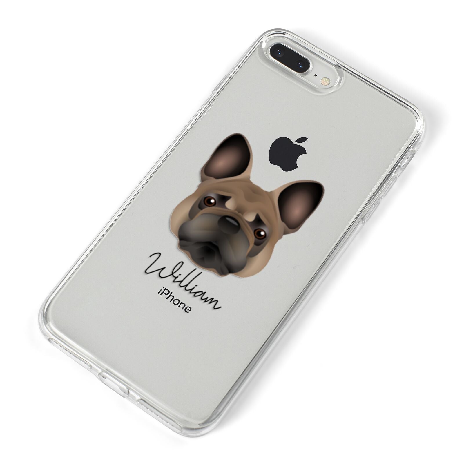 French Bulldog Personalised iPhone 8 Plus Bumper Case on Silver iPhone Alternative Image