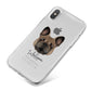 French Bulldog Personalised iPhone X Bumper Case on Silver iPhone