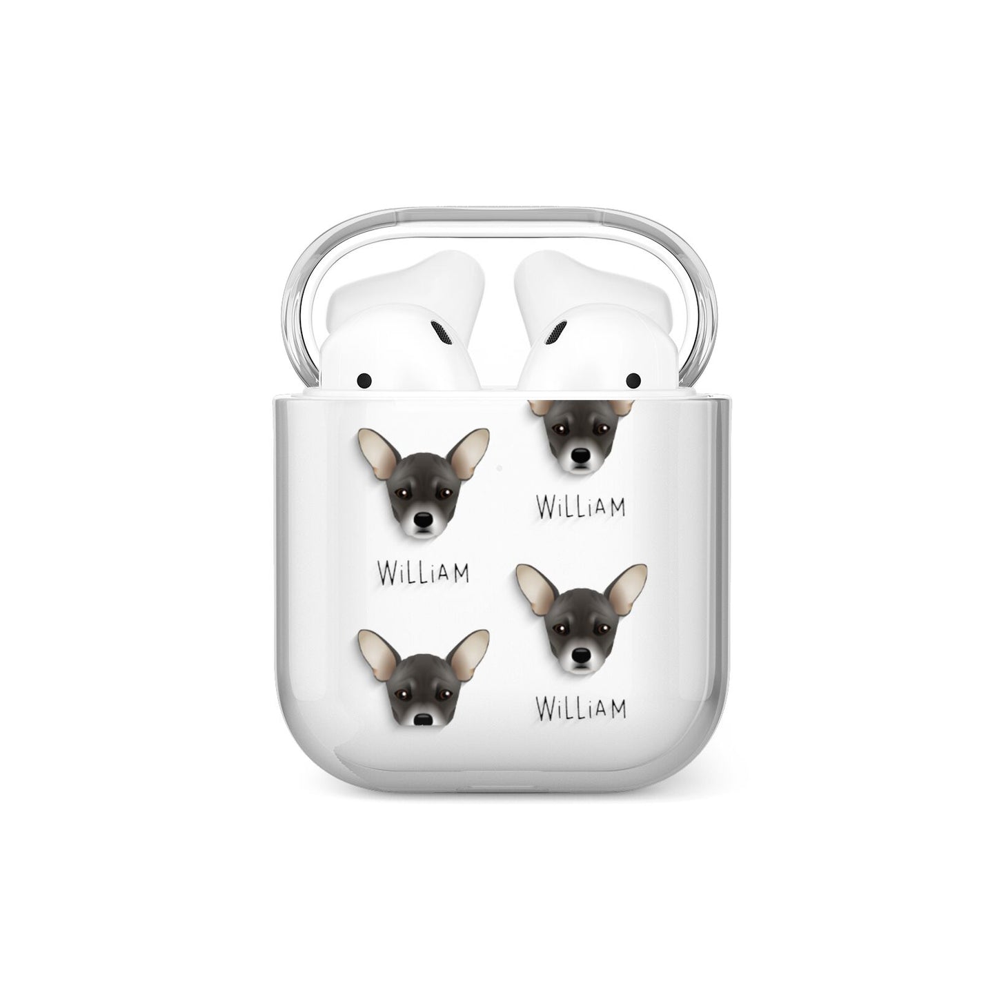 French Pin Icon with Name AirPods Case