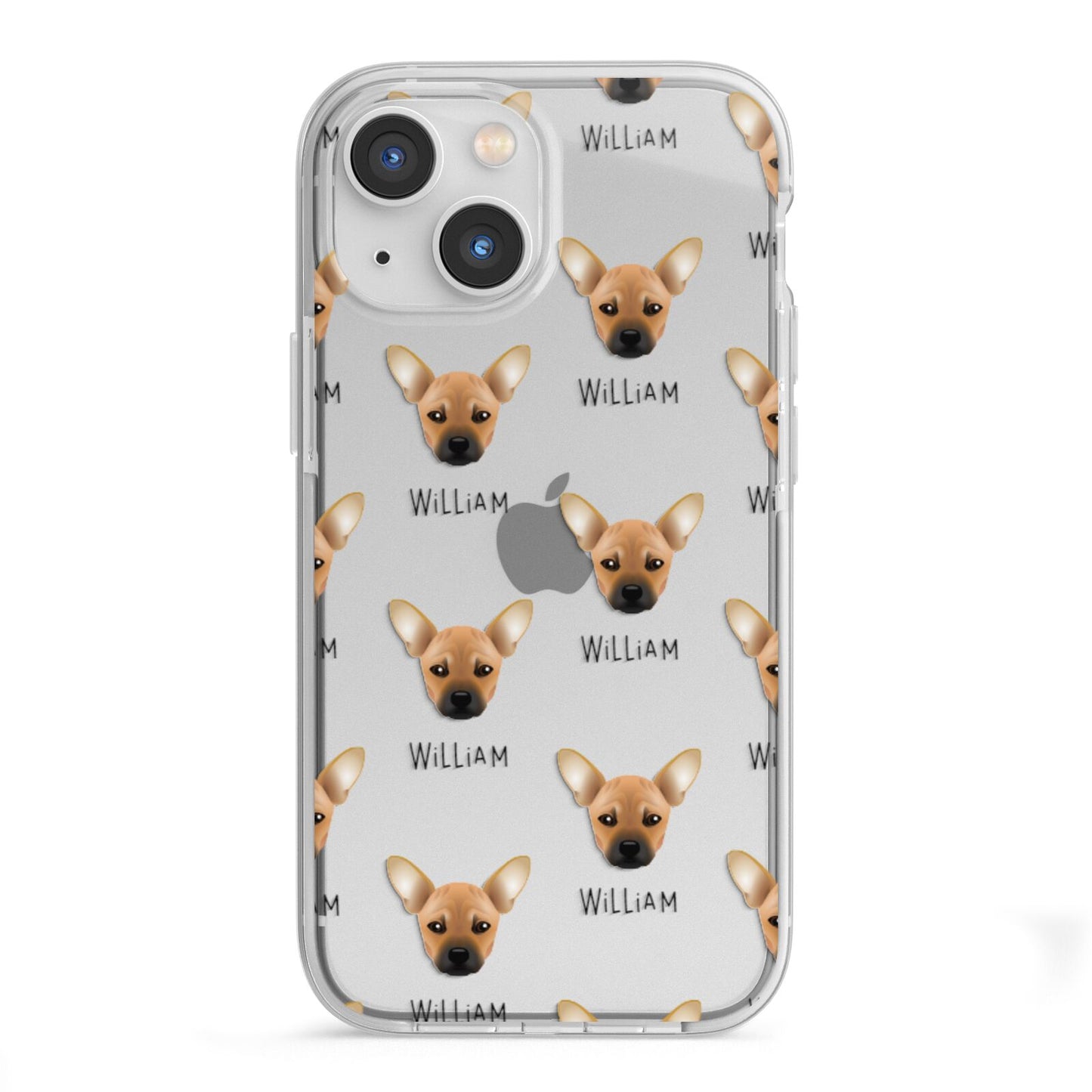 French Pin Icon with Name iPhone 13 Mini TPU Impact Case with White Edges