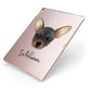 French Pin Personalised Apple iPad Case on Rose Gold iPad Side View