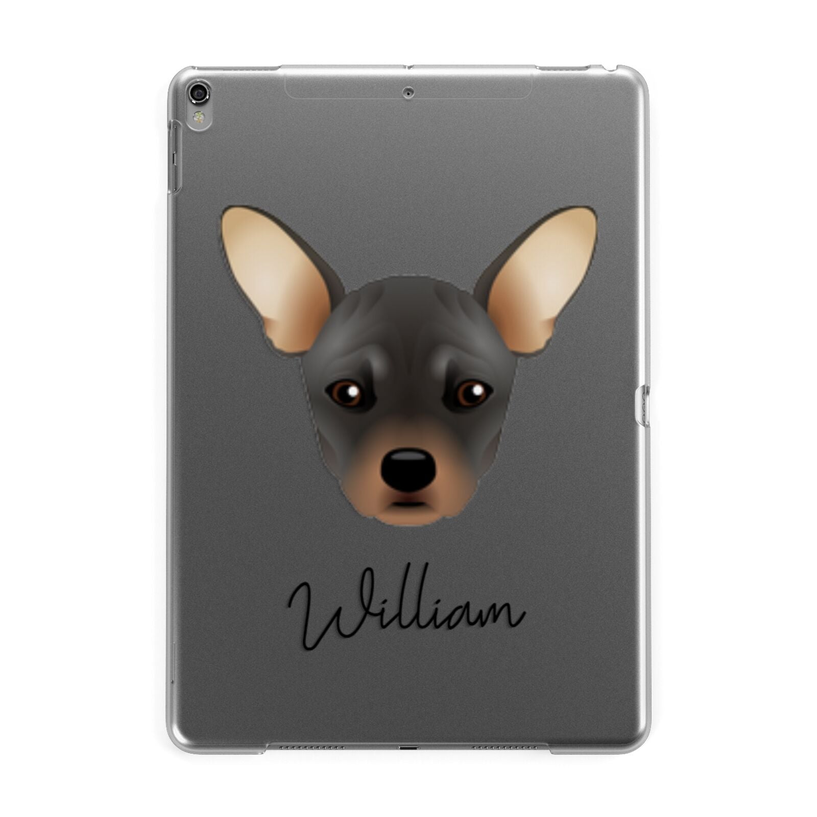 French Pin Personalised Apple iPad Grey Case