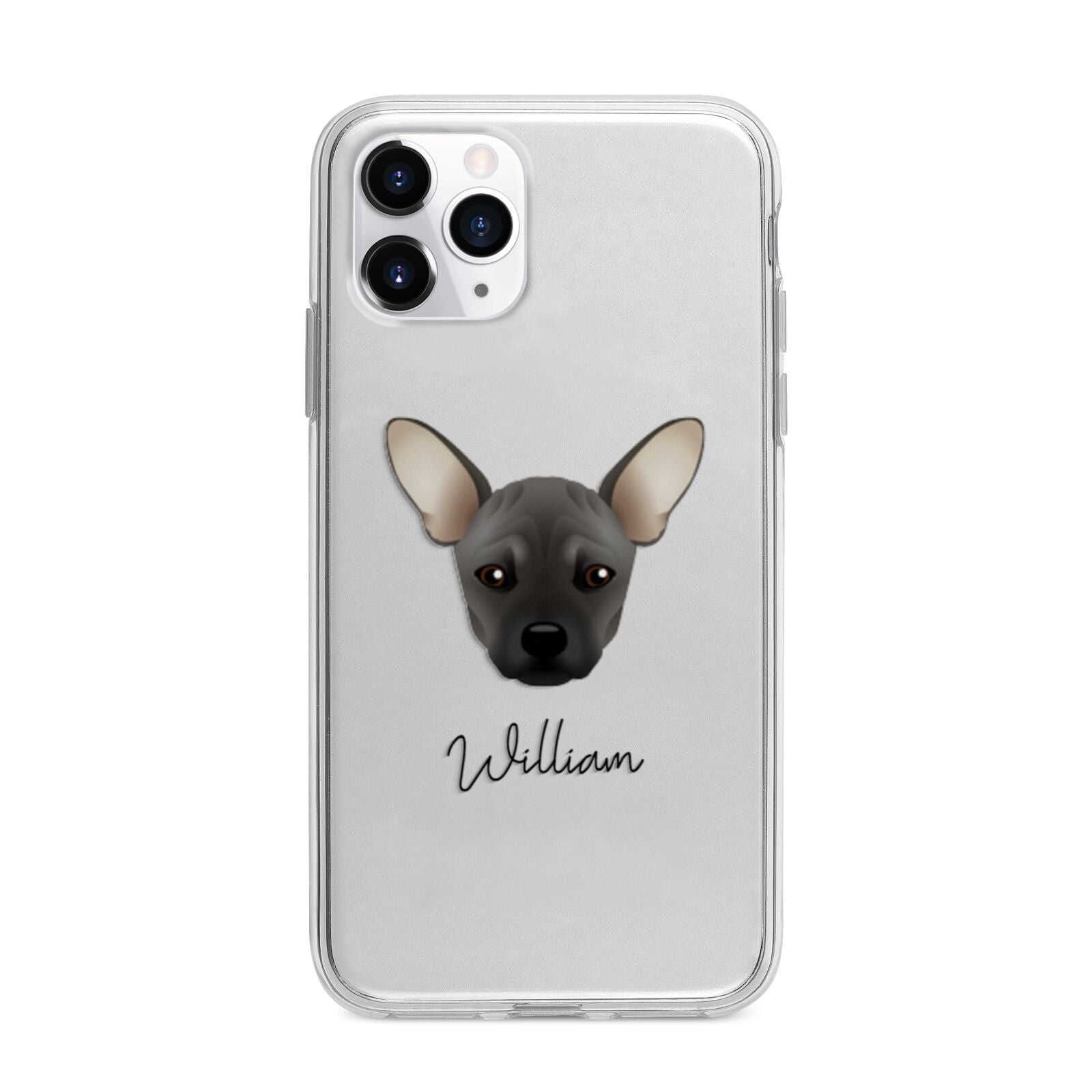 French Pin Personalised Apple iPhone 11 Pro in Silver with Bumper Case