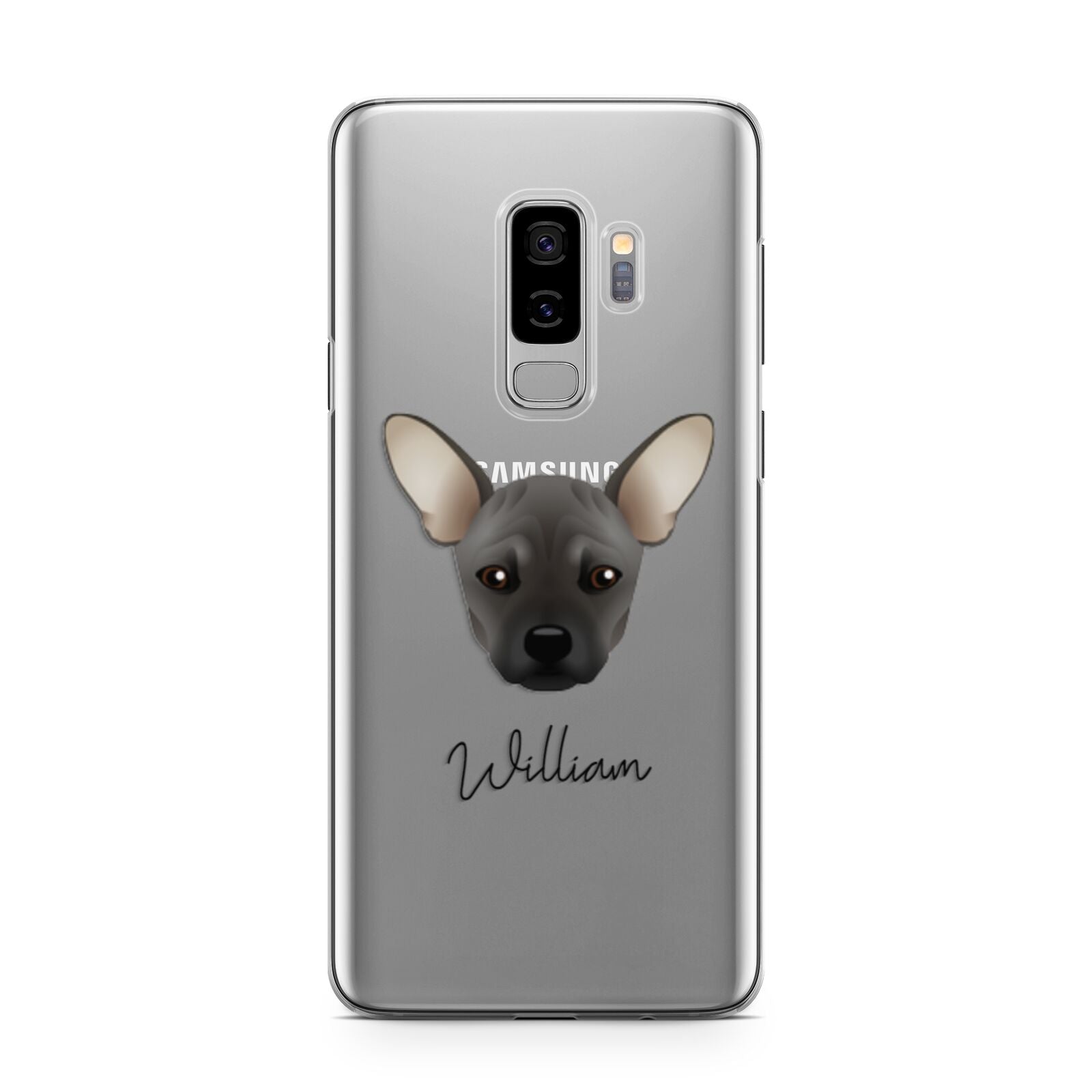 French Pin Personalised Samsung Galaxy S9 Plus Case on Silver phone