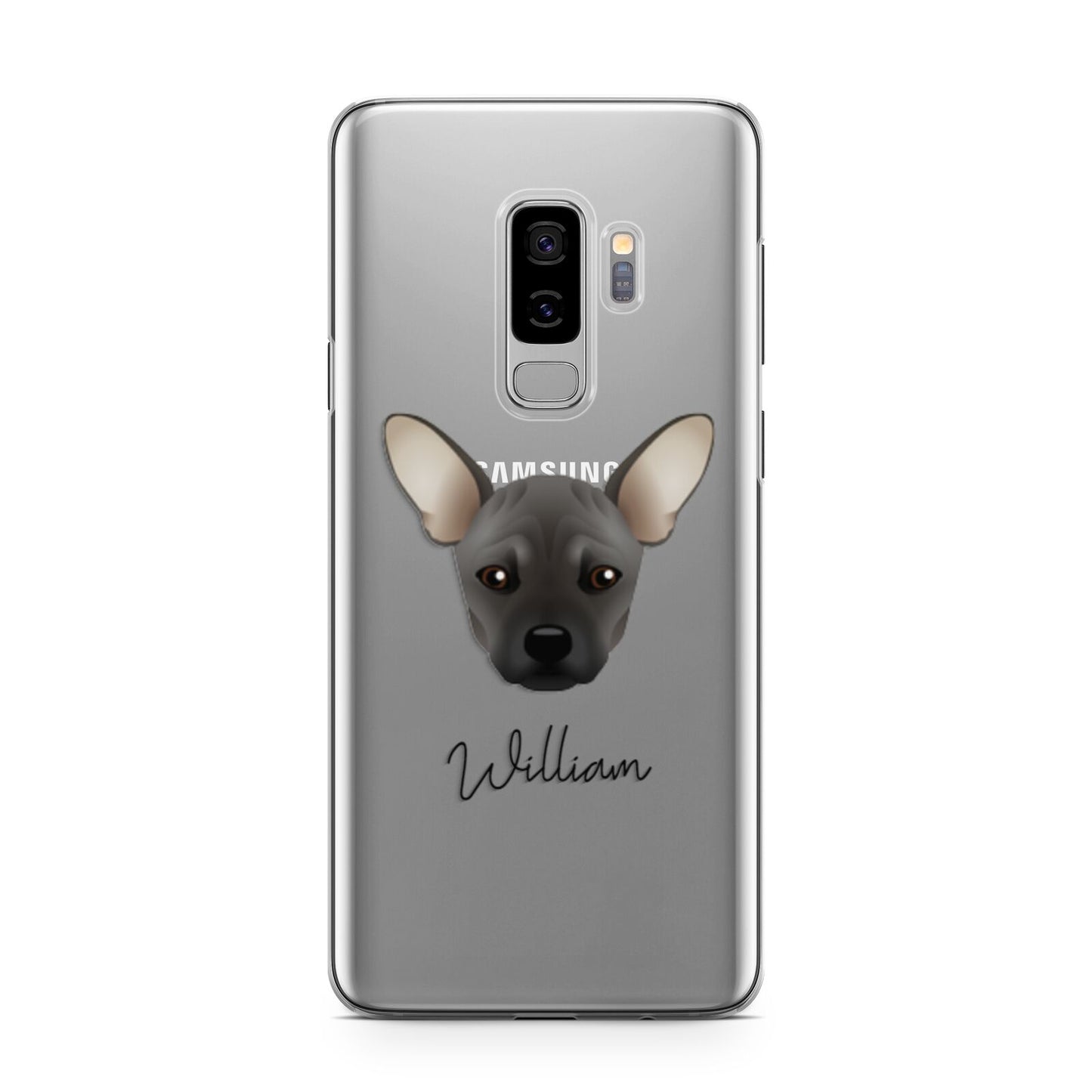 French Pin Personalised Samsung Galaxy S9 Plus Case on Silver phone