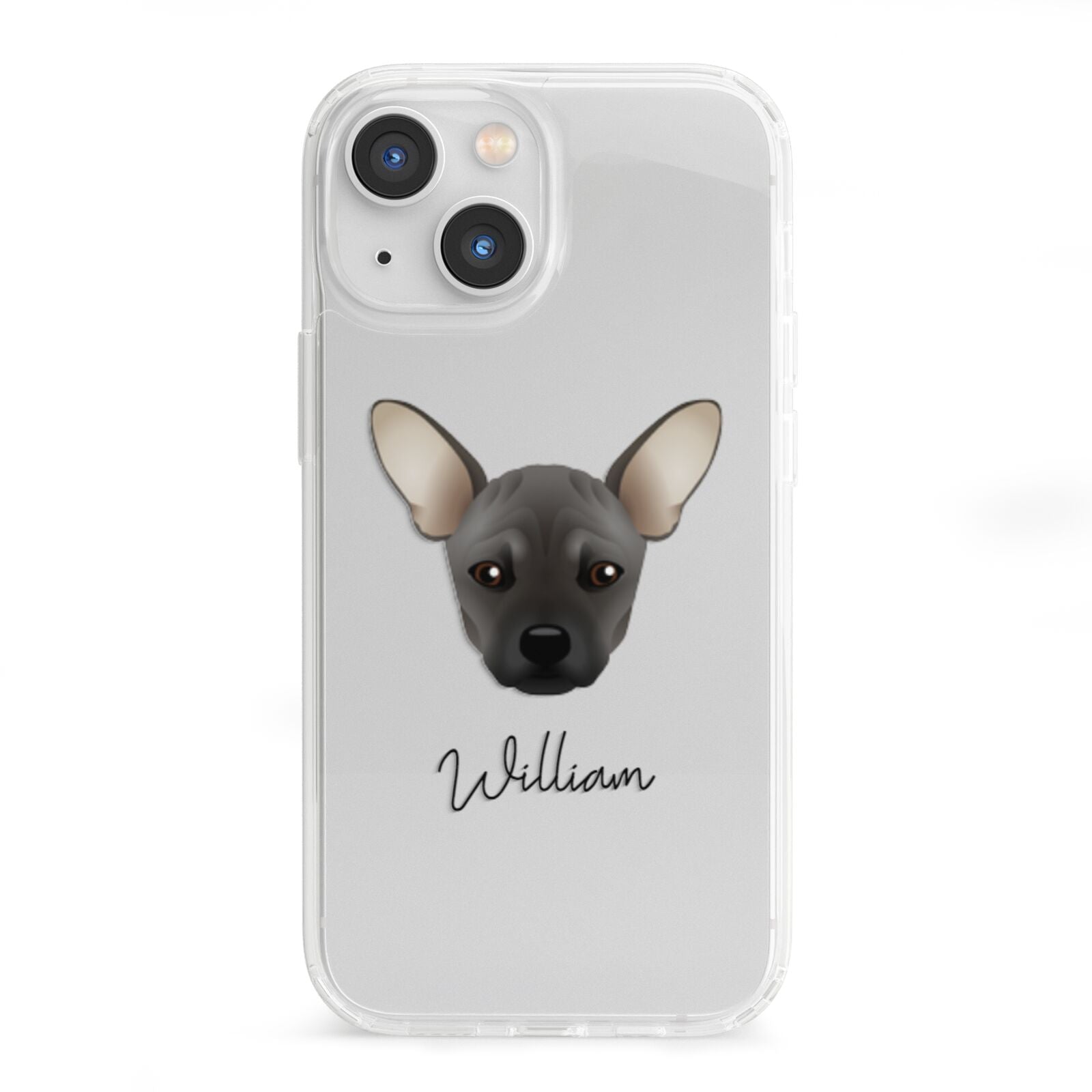 French Pin Personalised iPhone 13 Mini Clear Bumper Case