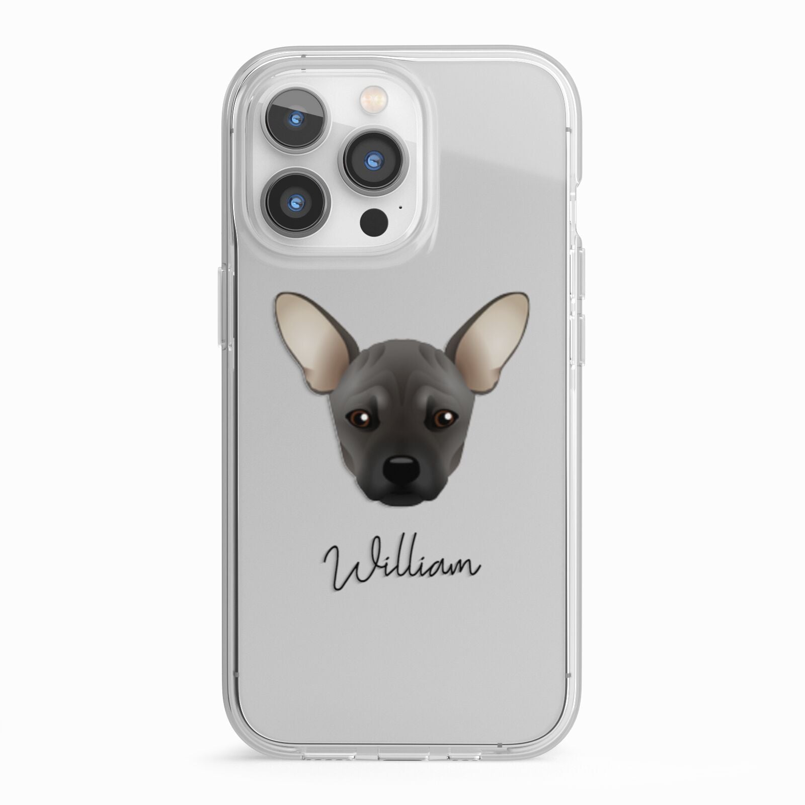 French Pin Personalised iPhone 13 Pro TPU Impact Case with White Edges