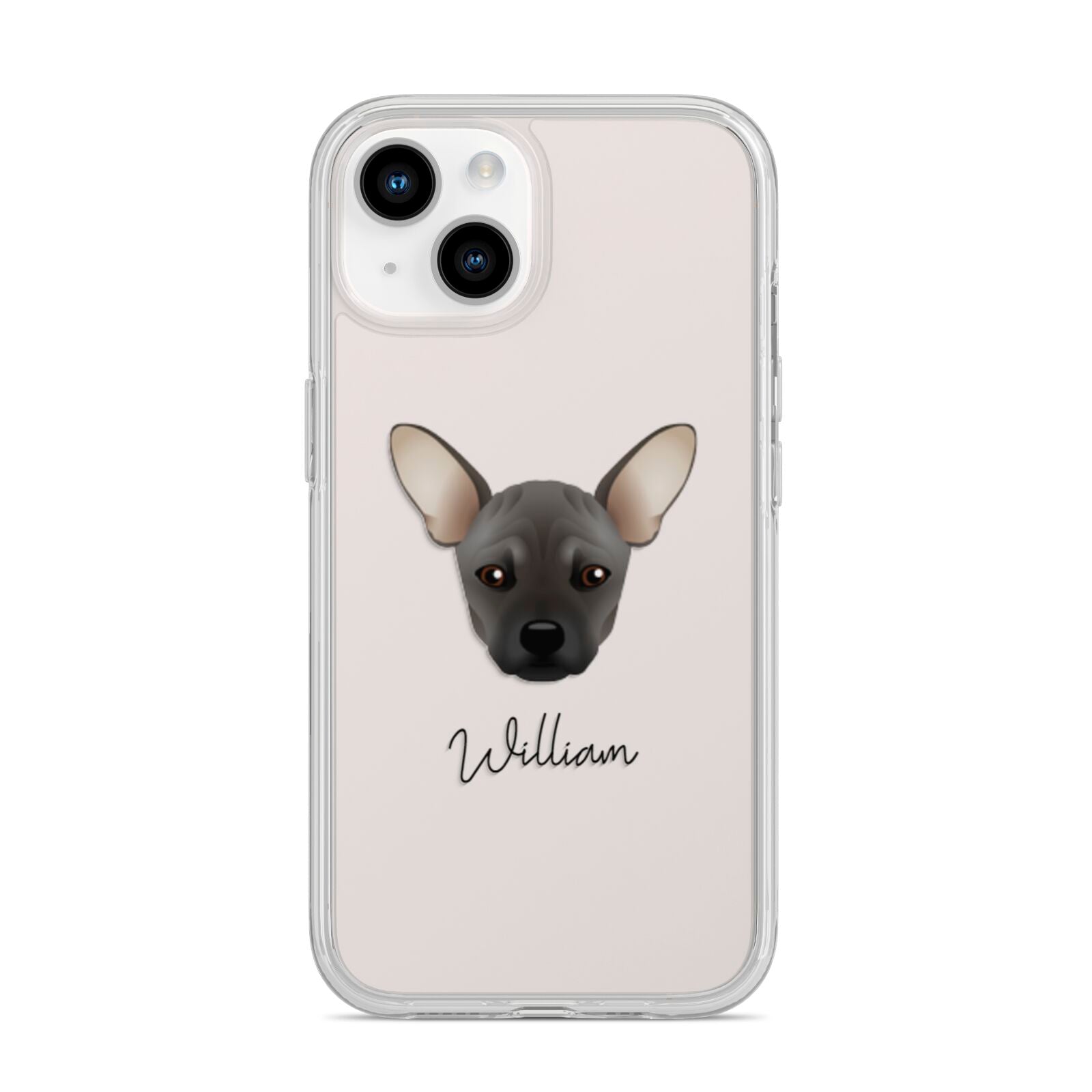 French Pin Personalised iPhone 14 Clear Tough Case Starlight