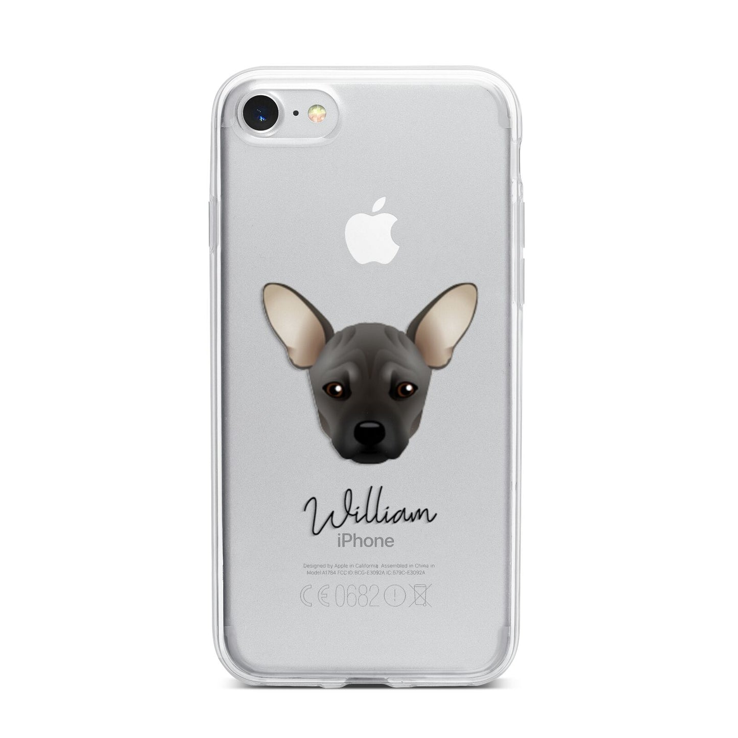 French Pin Personalised iPhone 7 Bumper Case on Silver iPhone