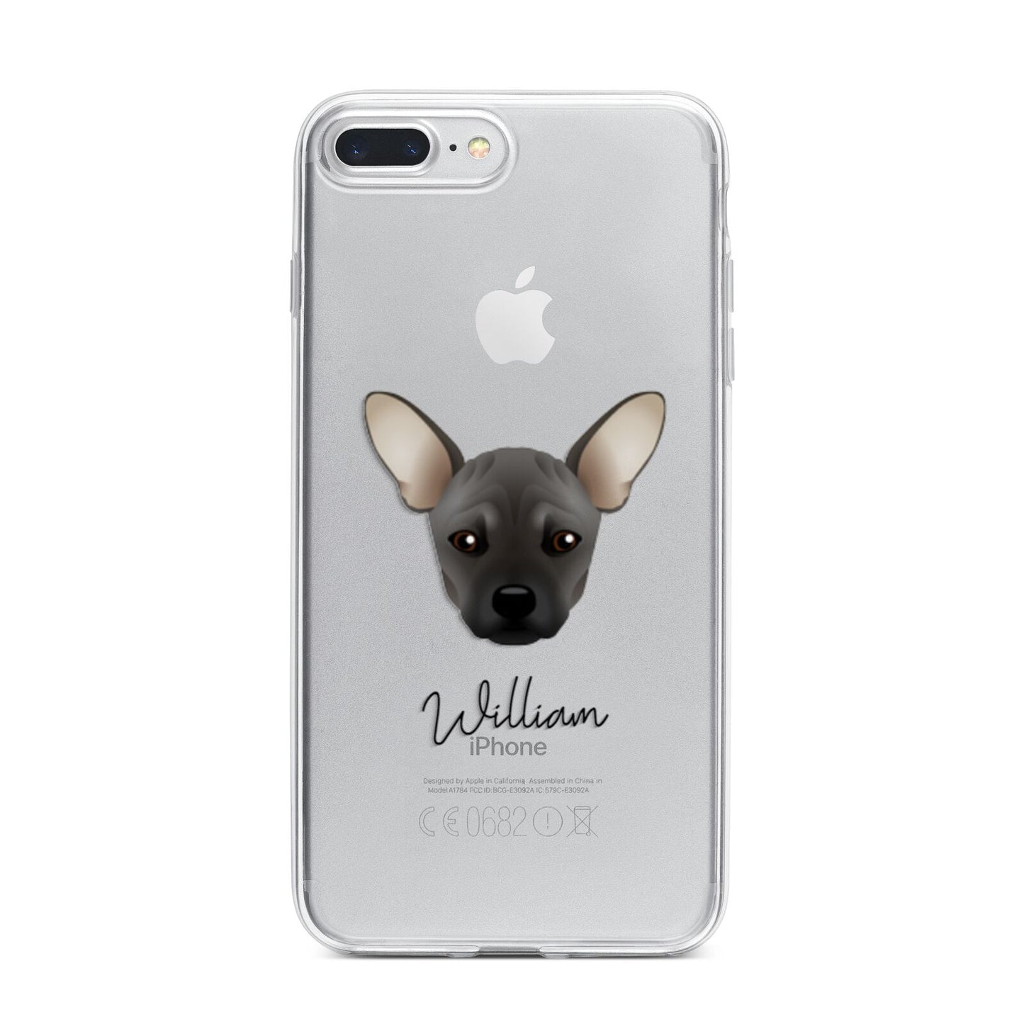 French Pin Personalised iPhone 7 Plus Bumper Case on Silver iPhone