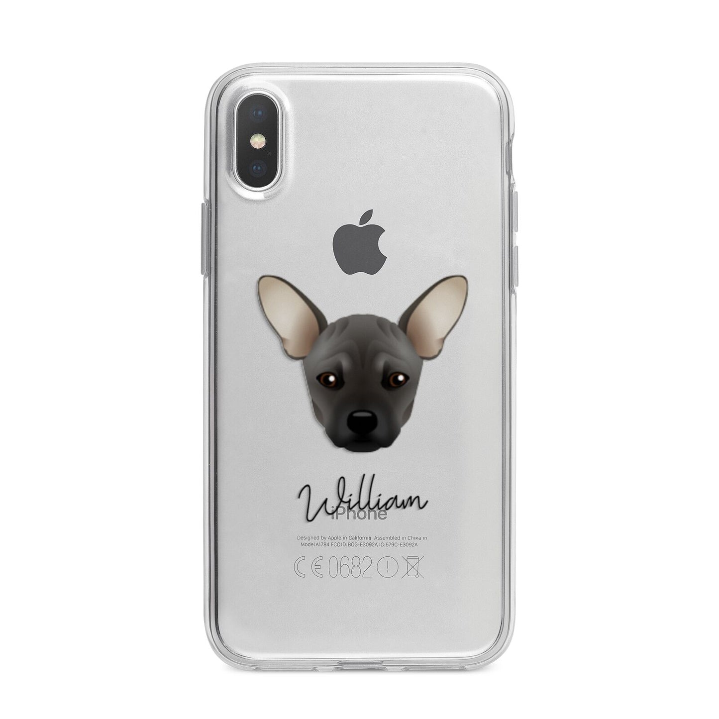 French Pin Personalised iPhone X Bumper Case on Silver iPhone Alternative Image 1