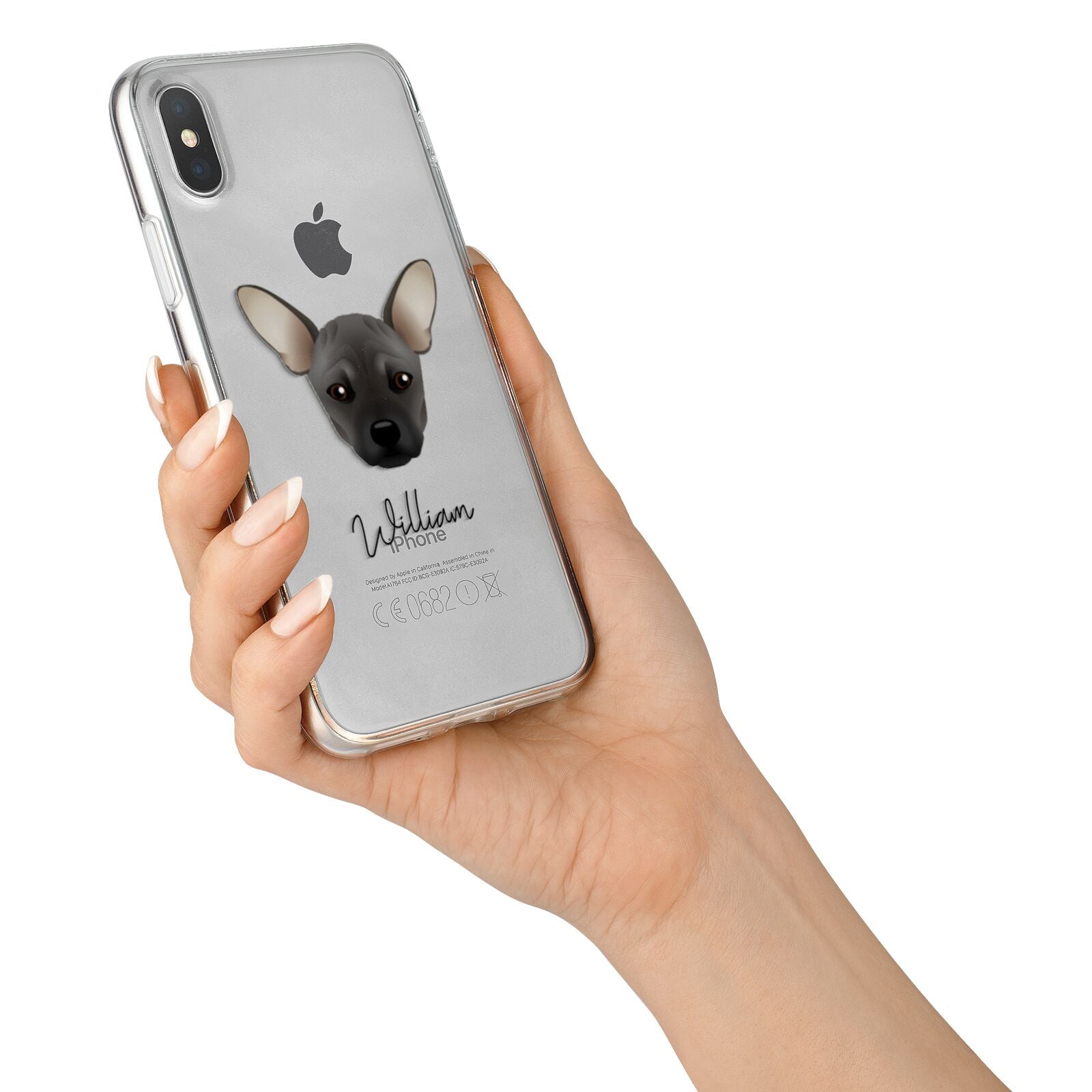 French Pin Personalised iPhone X Bumper Case on Silver iPhone Alternative Image 2