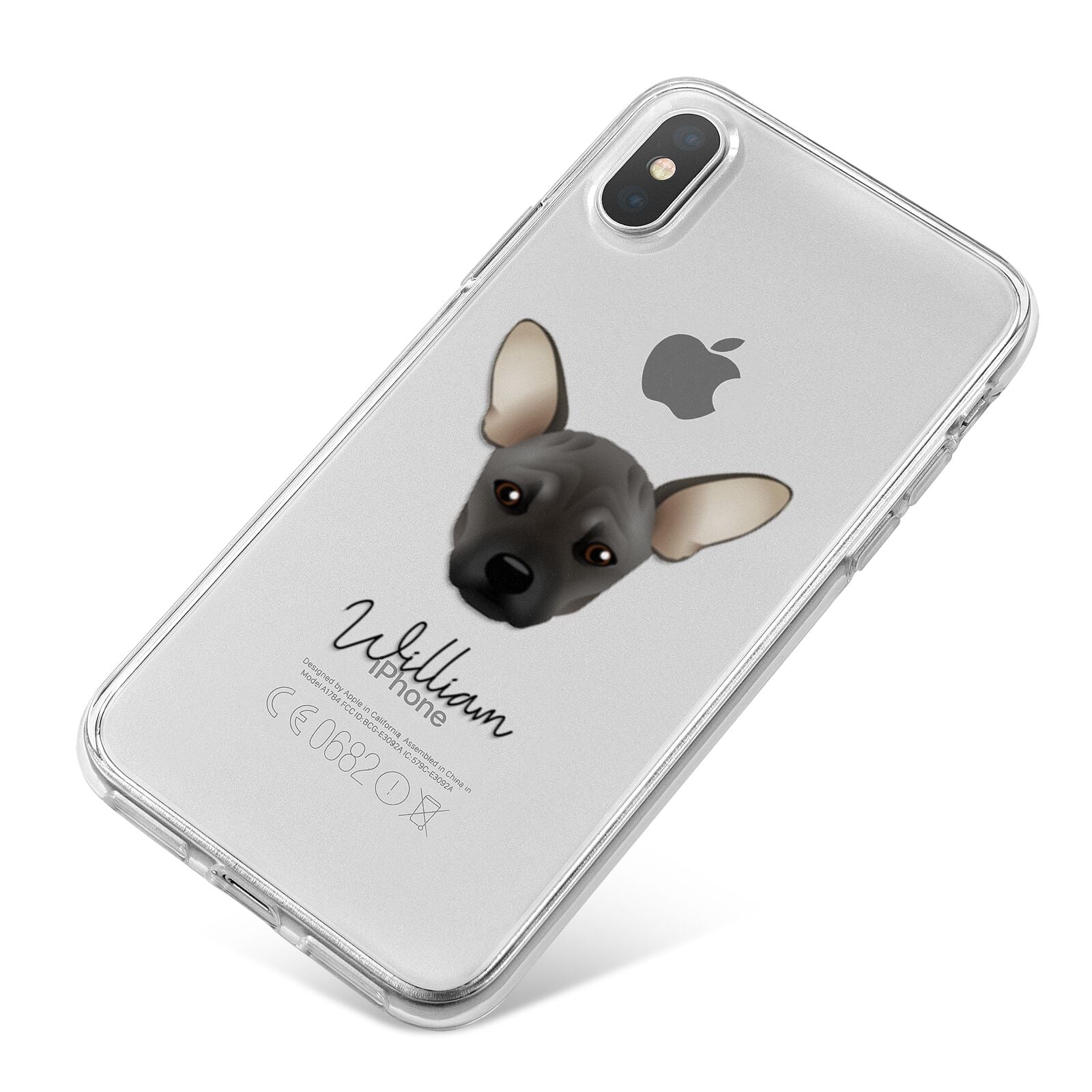 French Pin Personalised iPhone X Bumper Case on Silver iPhone