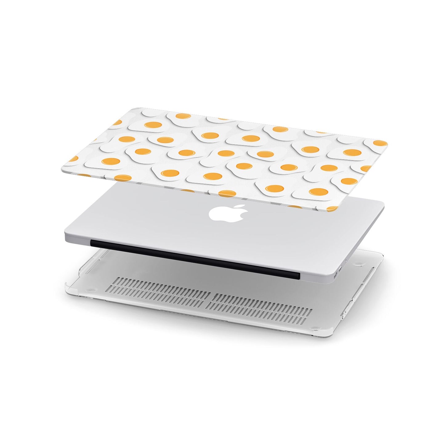 Fried Egg Apple MacBook Case in Detail