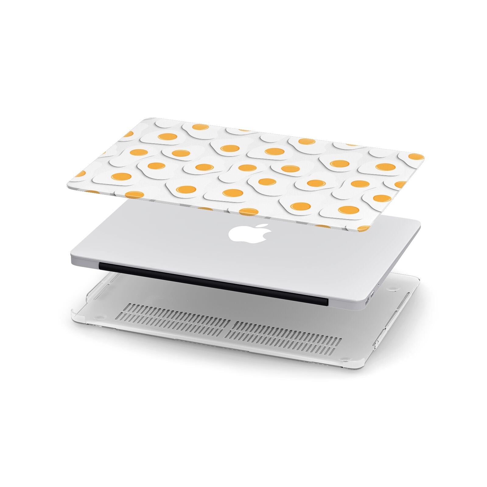 Fried Egg Apple MacBook Case in Detail