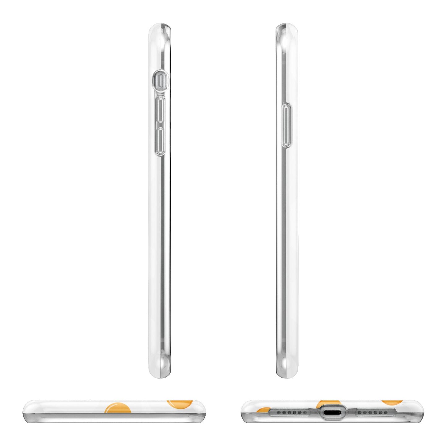 Fried Egg Apple iPhone XR in White with 3D Wrap Tough Case Alternative Image Angles