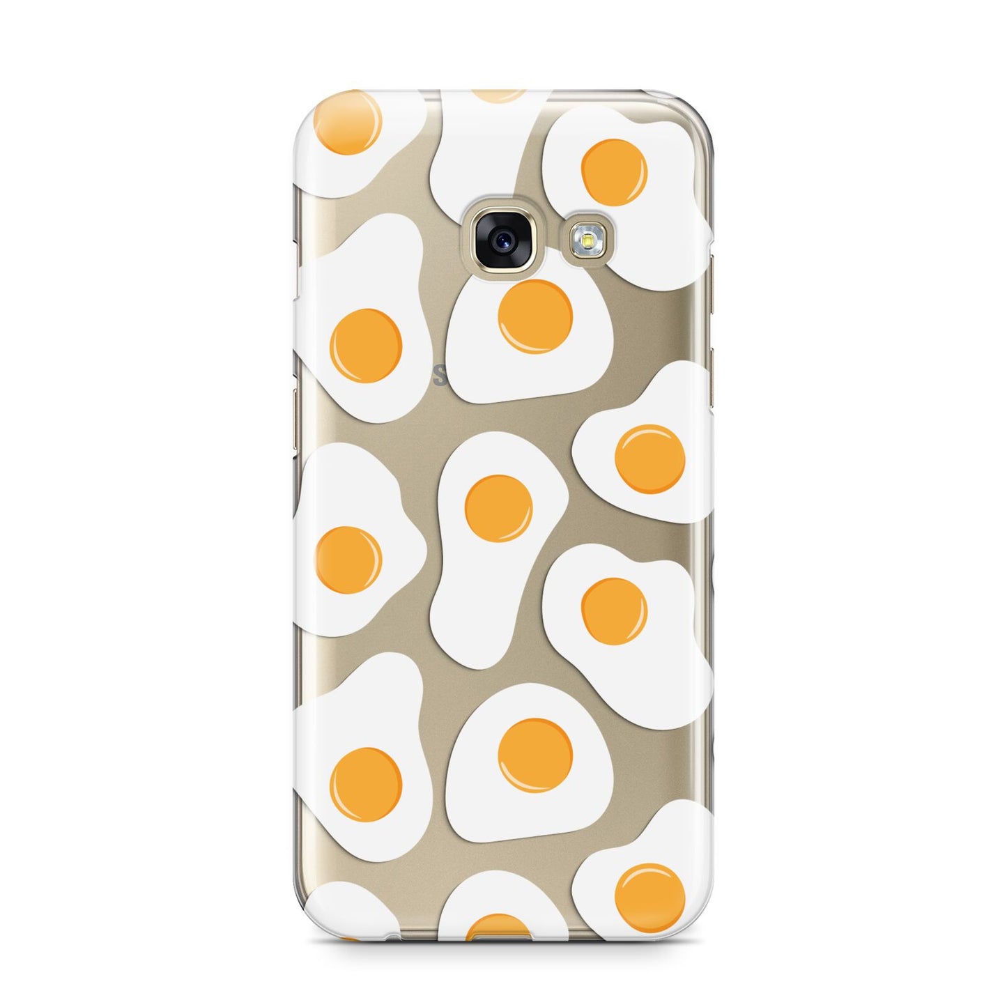 Fried Egg Samsung Galaxy A3 2017 Case on gold phone