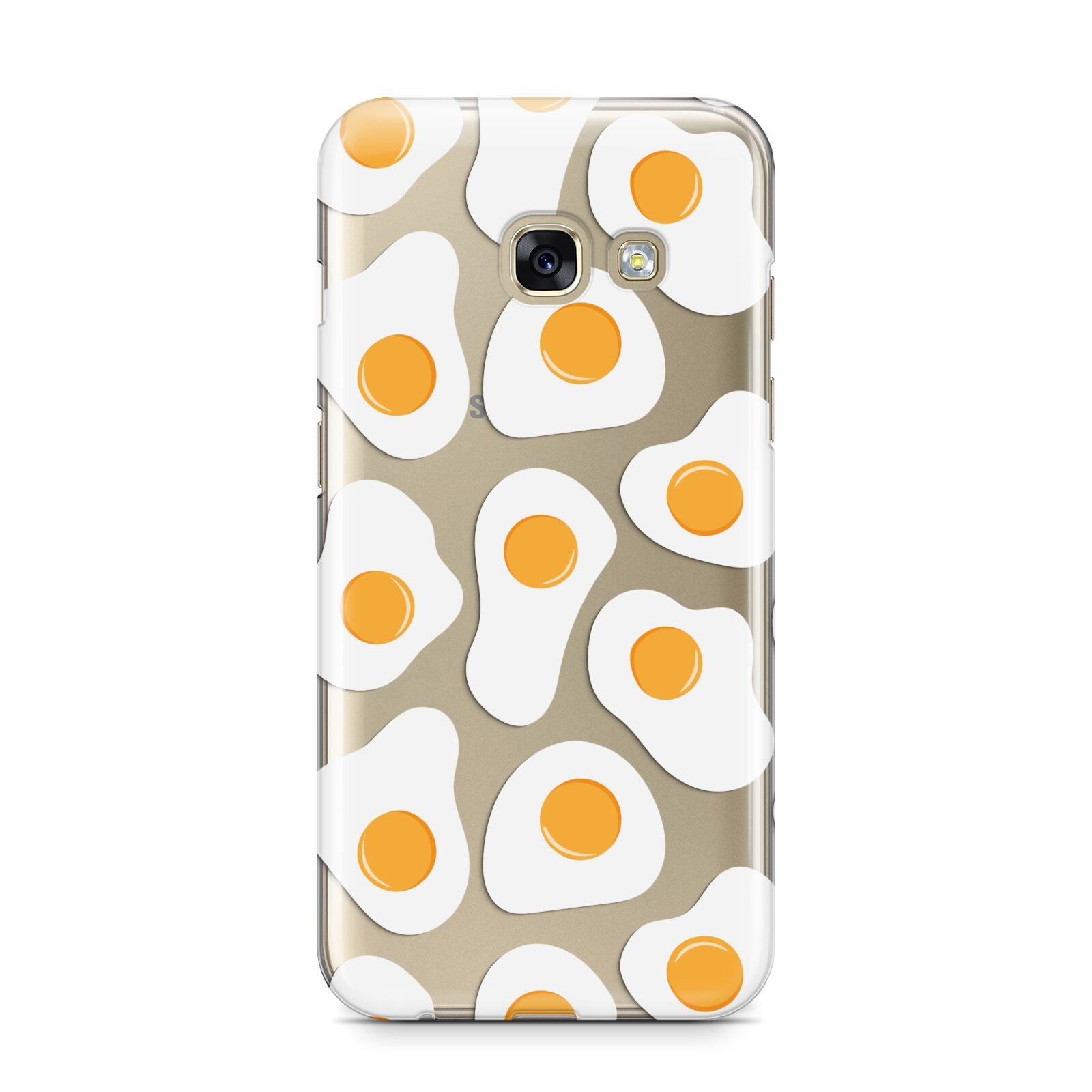 Fried Egg Samsung Galaxy A3 2017 Case on gold phone