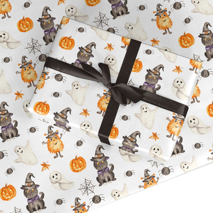 Friendly Halloween Creatures Custom Wrapping Paper