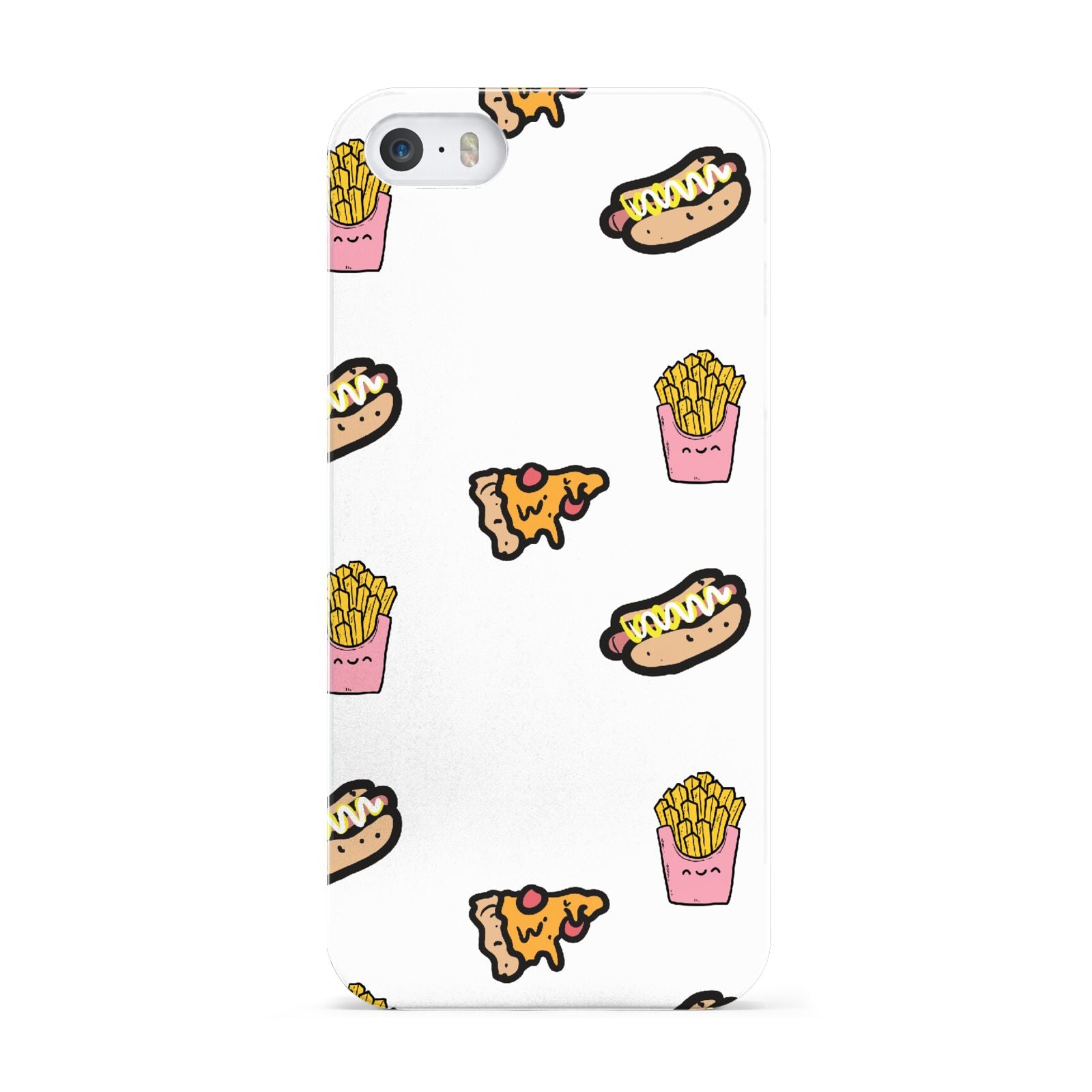 Fries Pizza Hot Dog Apple iPhone 5 Case