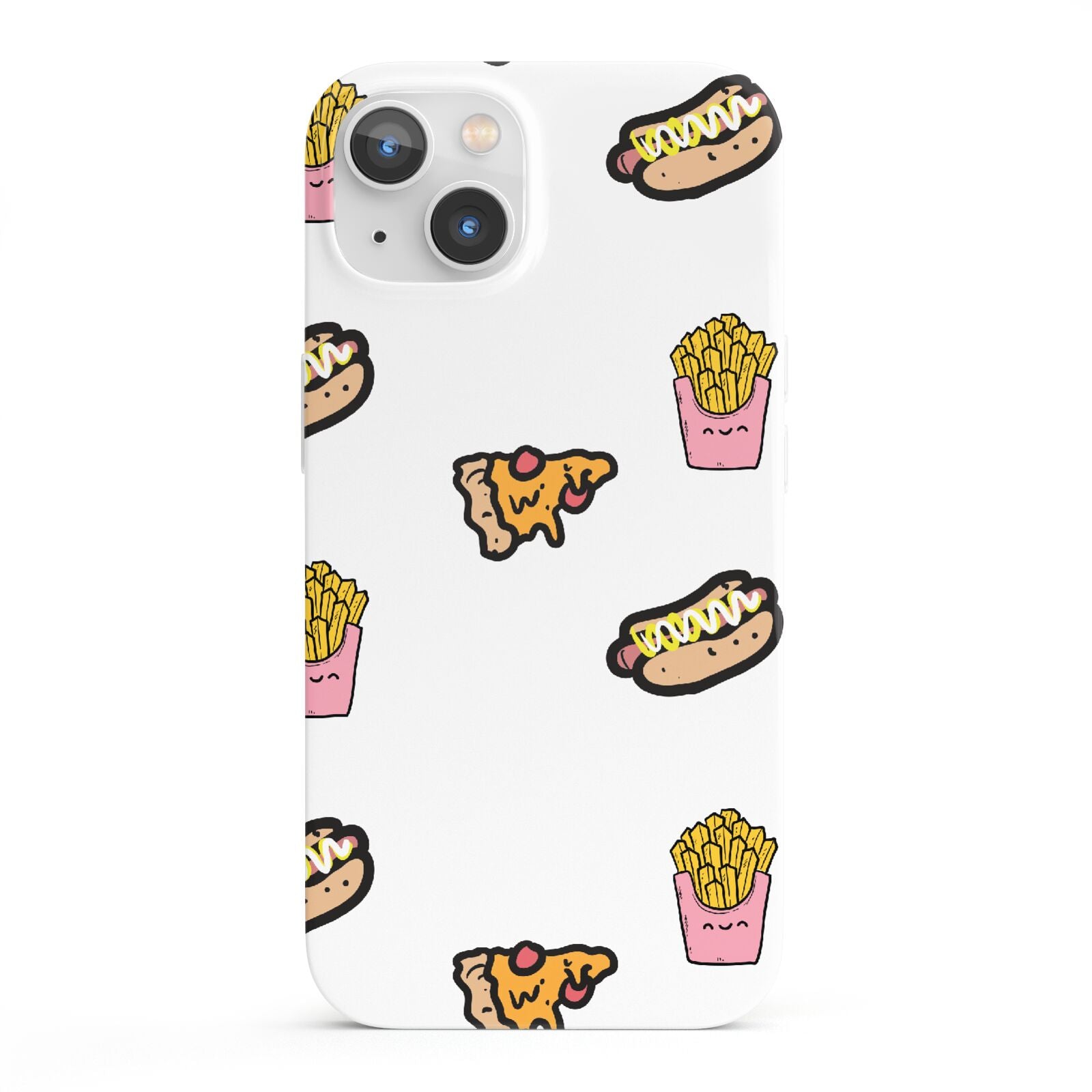 Fries Pizza Hot Dog iPhone 13 Full Wrap 3D Snap Case