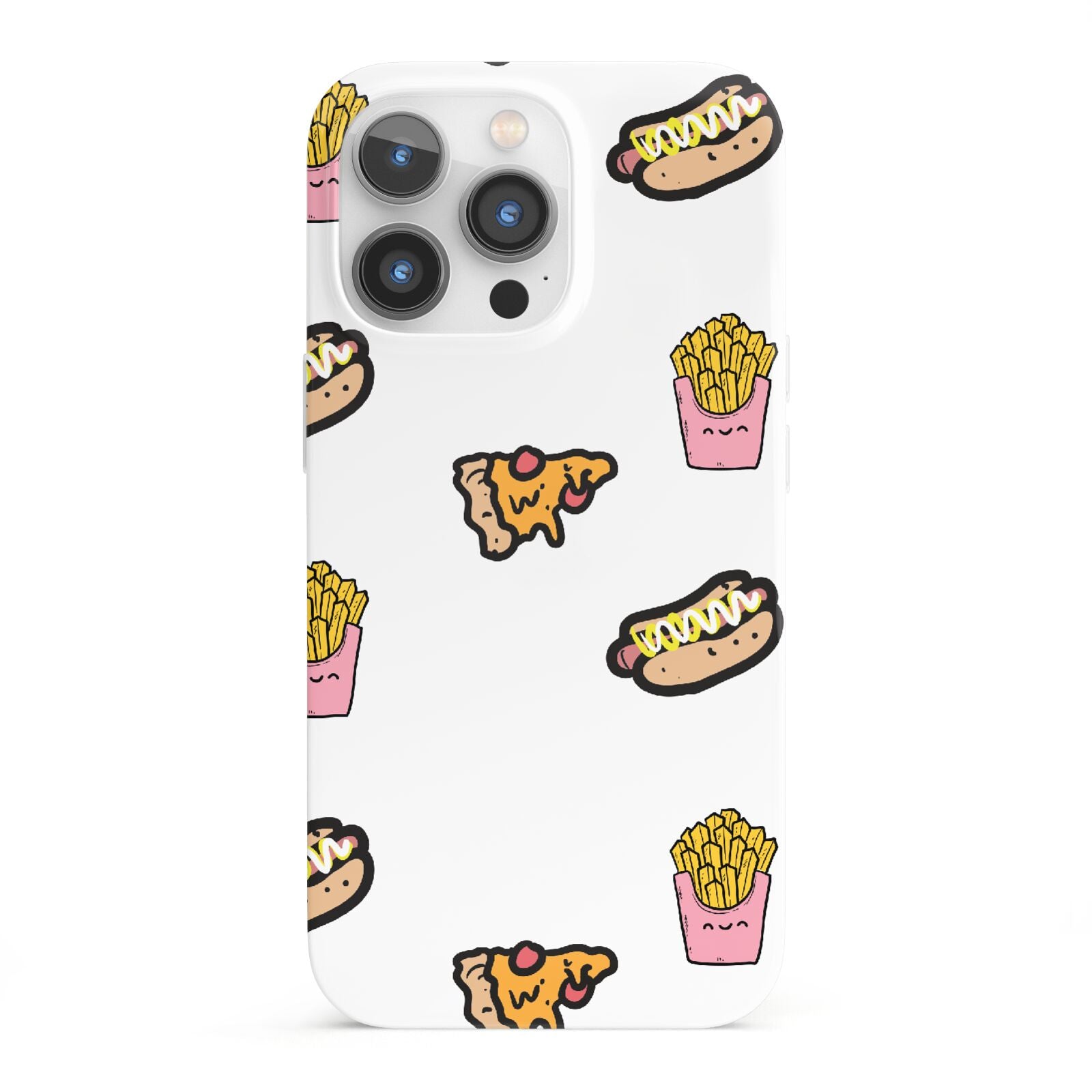 Fries Pizza Hot Dog iPhone 13 Pro Full Wrap 3D Snap Case