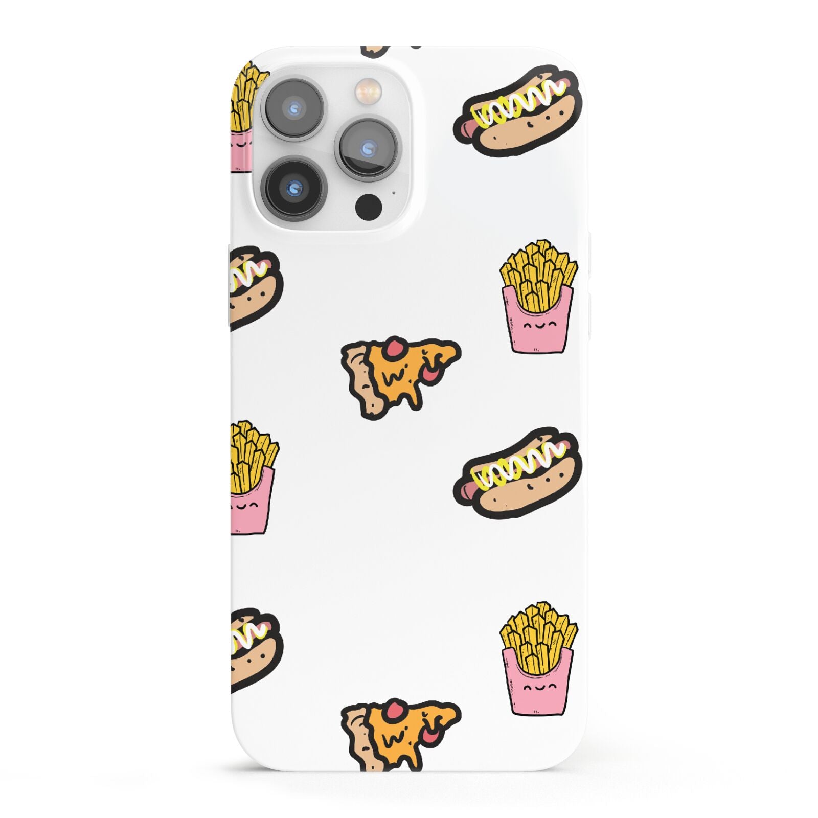Fries Pizza Hot Dog iPhone 13 Pro Max Full Wrap 3D Snap Case