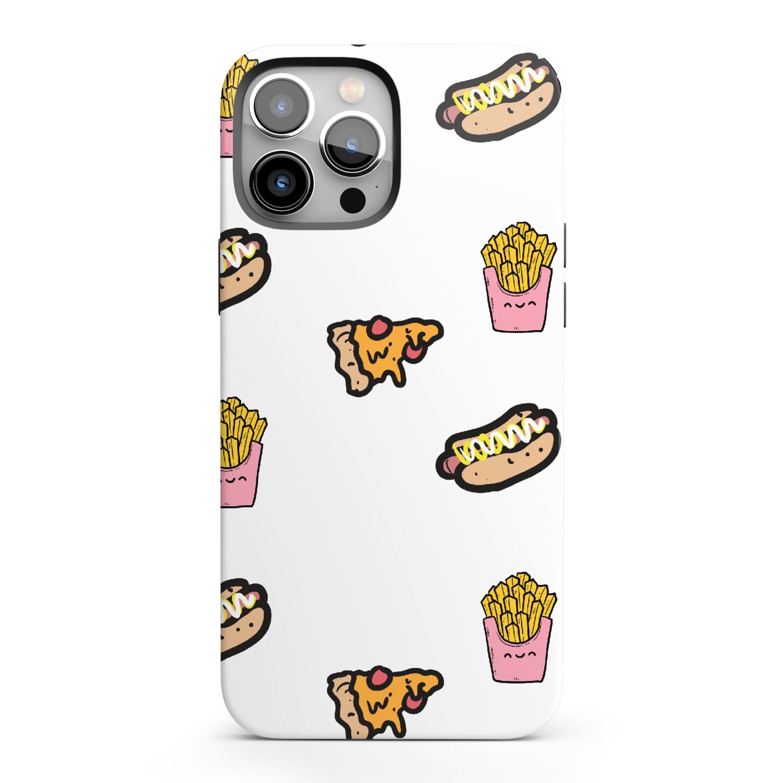 Fries Pizza Hot Dog iPhone 13 Pro Max Full Wrap 3D Tough Case