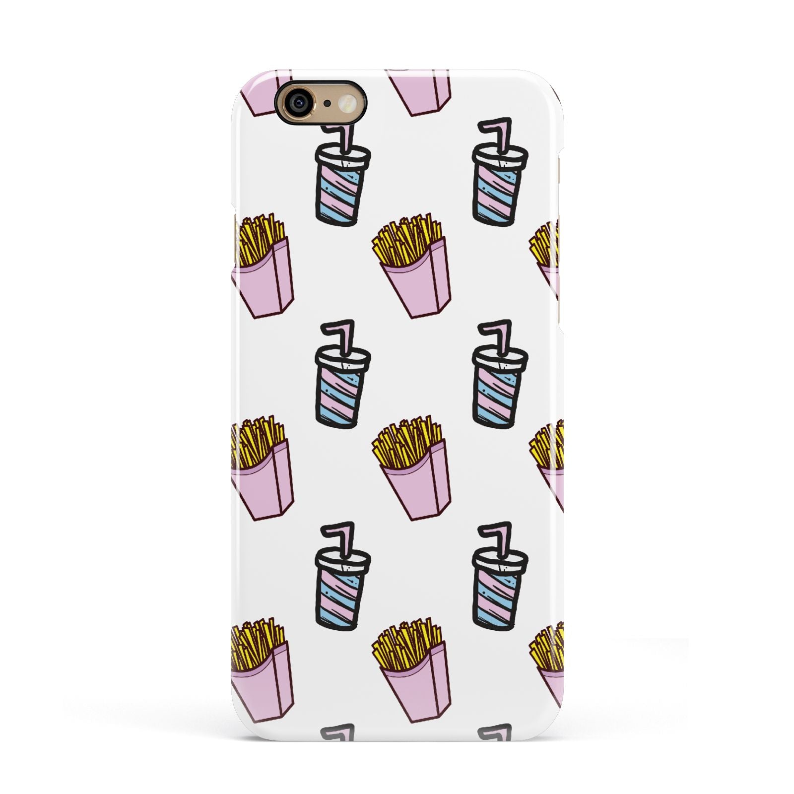 Fries Shake Fast Food Apple iPhone 6 3D Snap Case