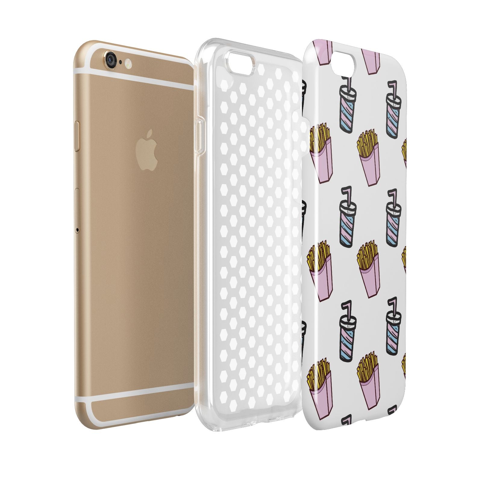 Fries Shake Fast Food Apple iPhone 6 3D Tough Case Expanded view