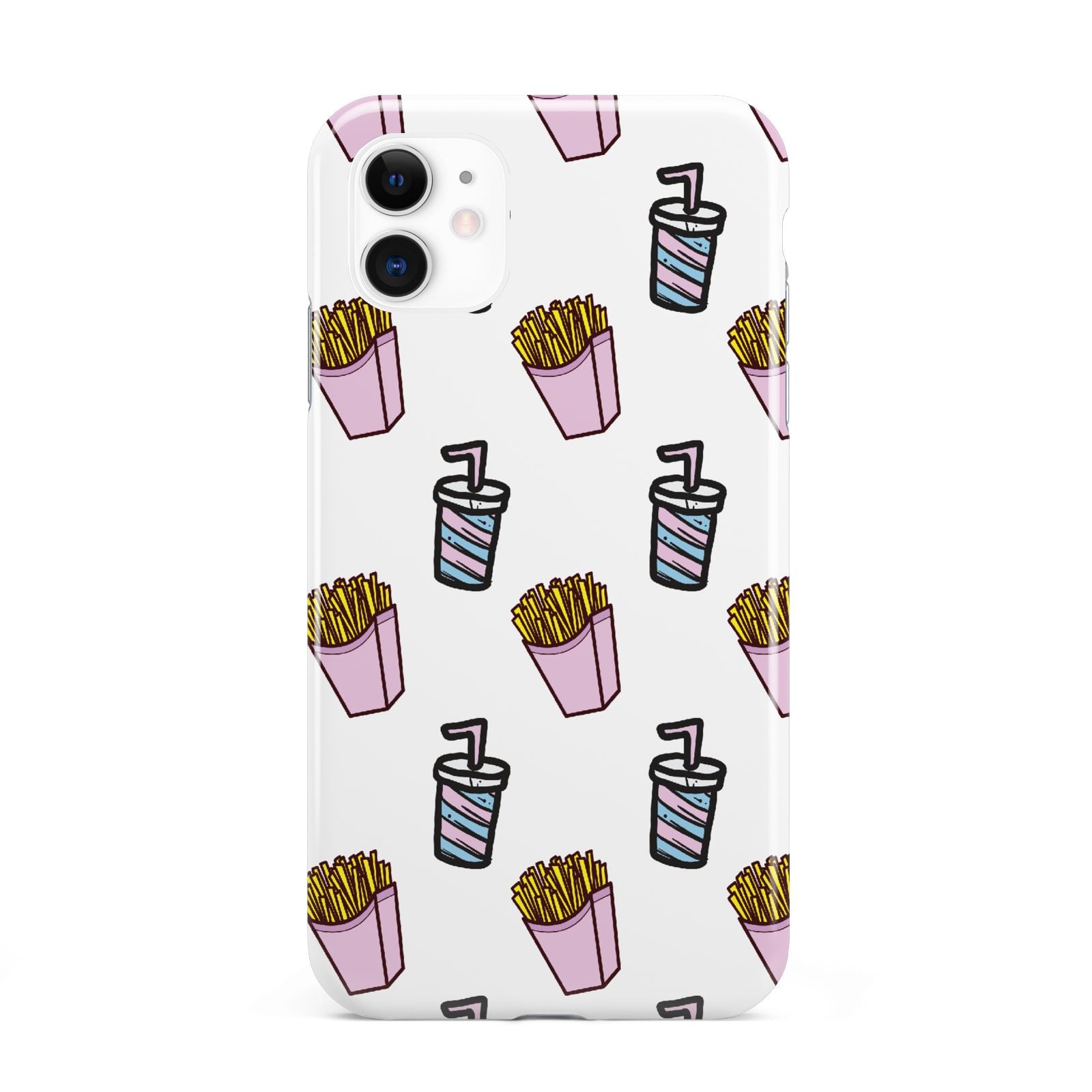 Fries Shake Fast Food iPhone 11 3D Tough Case