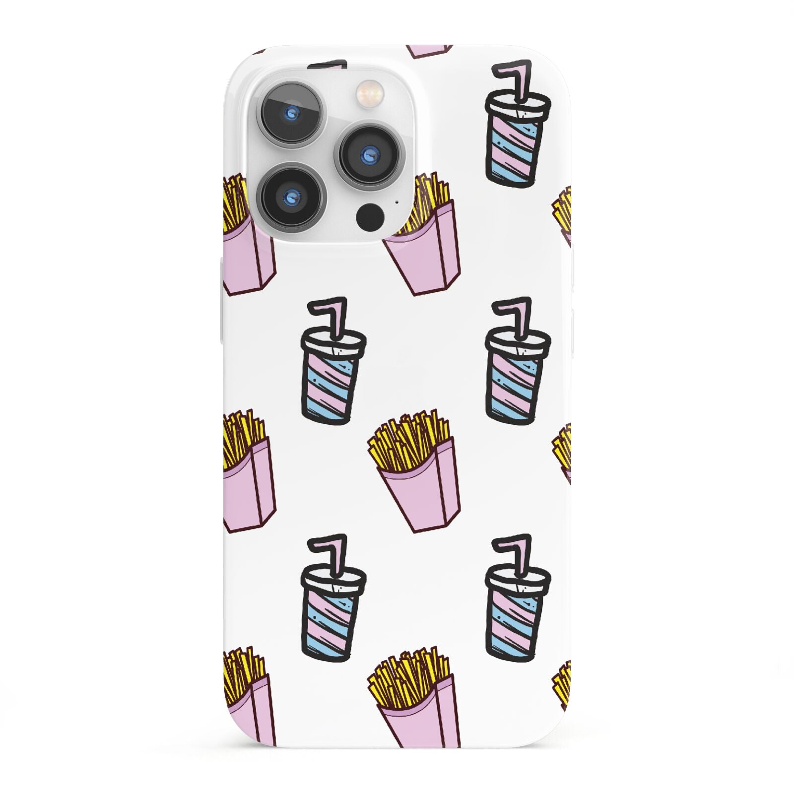 Fries Shake Fast Food iPhone 13 Pro Full Wrap 3D Snap Case