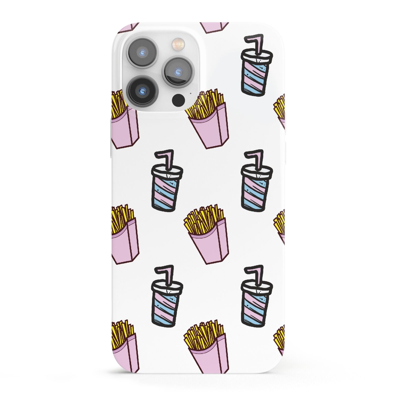 Fries Shake Fast Food iPhone 13 Pro Max Full Wrap 3D Snap Case