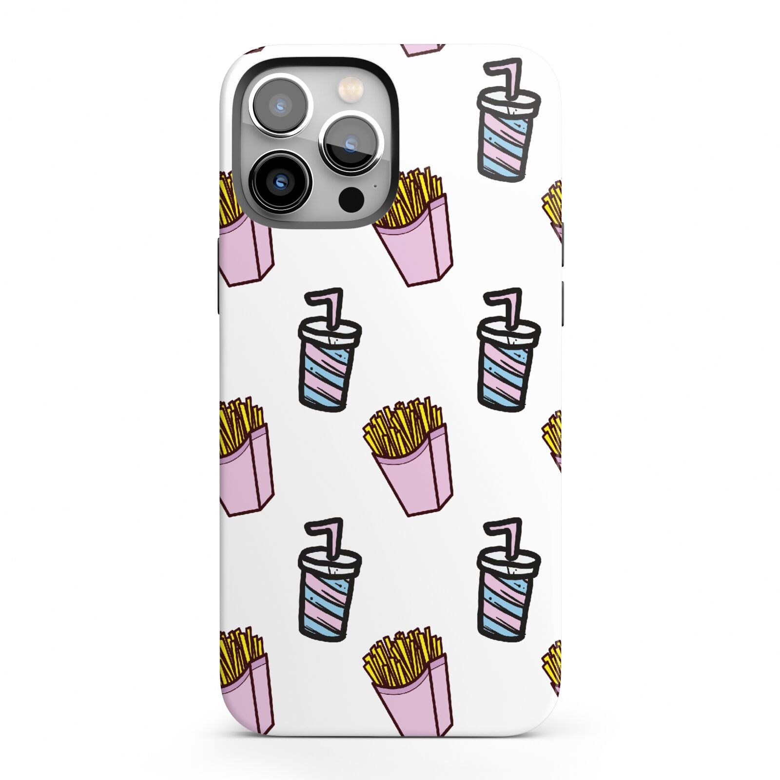 Fries Shake Fast Food iPhone 13 Pro Max Full Wrap 3D Tough Case