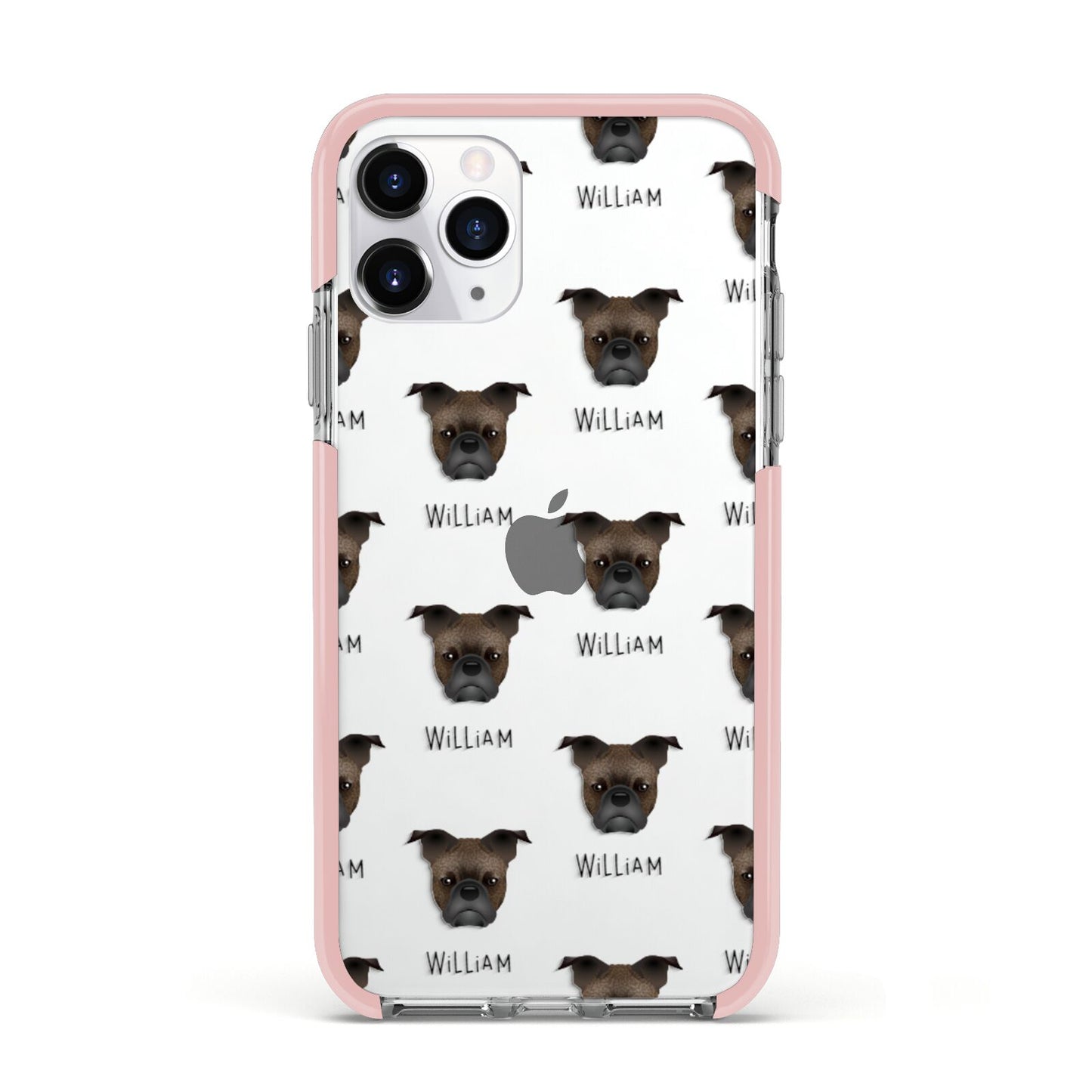 Frug Icon with Name Apple iPhone 11 Pro in Silver with Pink Impact Case