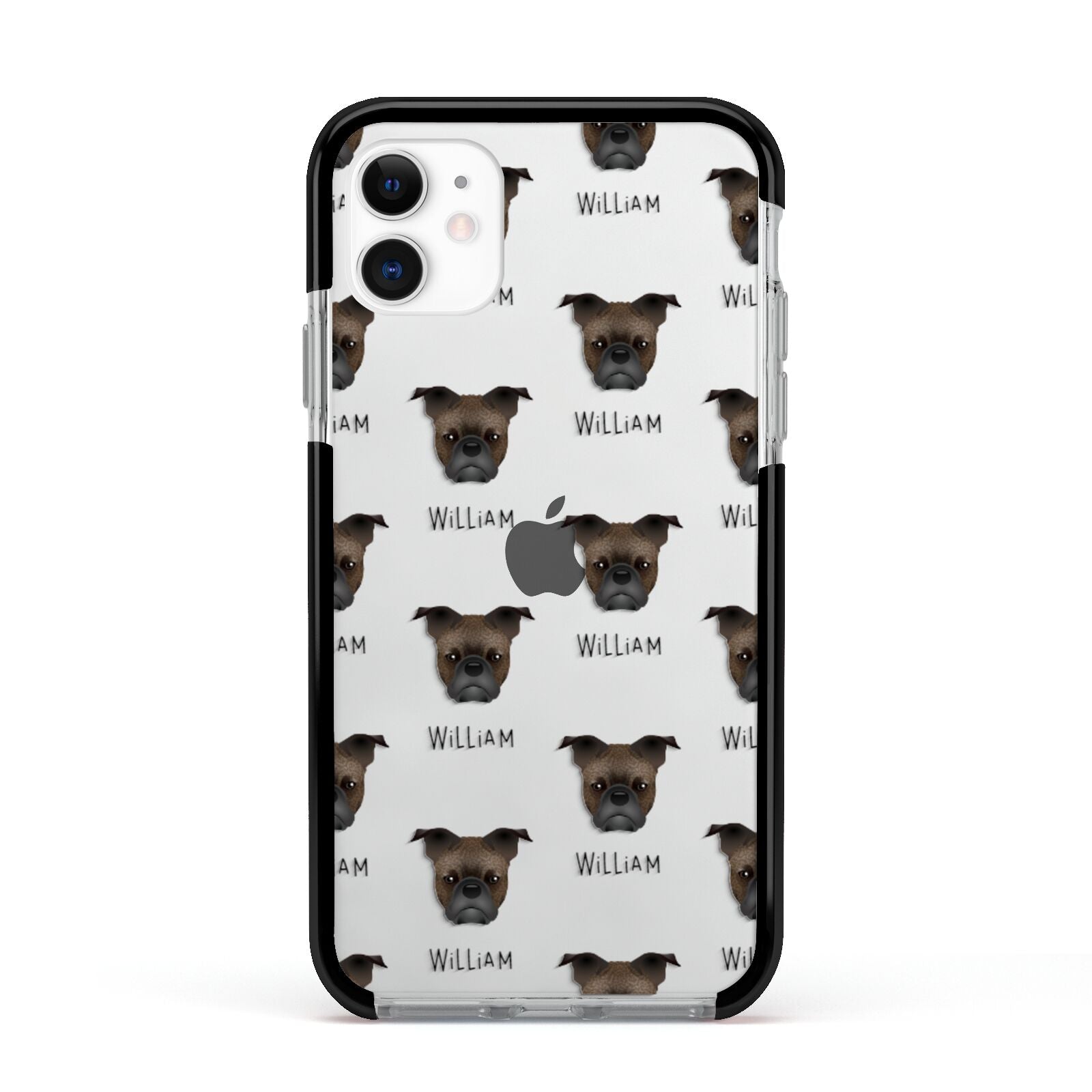 Frug Icon with Name Apple iPhone 11 in White with Black Impact Case