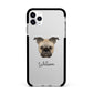 Frug Personalised Apple iPhone 11 Pro Max in Silver with Black Impact Case