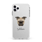 Frug Personalised Apple iPhone 11 Pro Max in Silver with White Impact Case