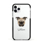 Frug Personalised Apple iPhone 11 Pro in Silver with Black Impact Case