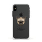 Frug Personalised Apple iPhone Xs Impact Case White Edge on Black Phone