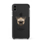 Frug Personalised Apple iPhone Xs Max Impact Case Black Edge on Black Phone
