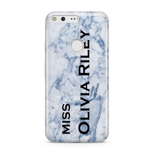 Full Name Grey Marble Google Pixel Case