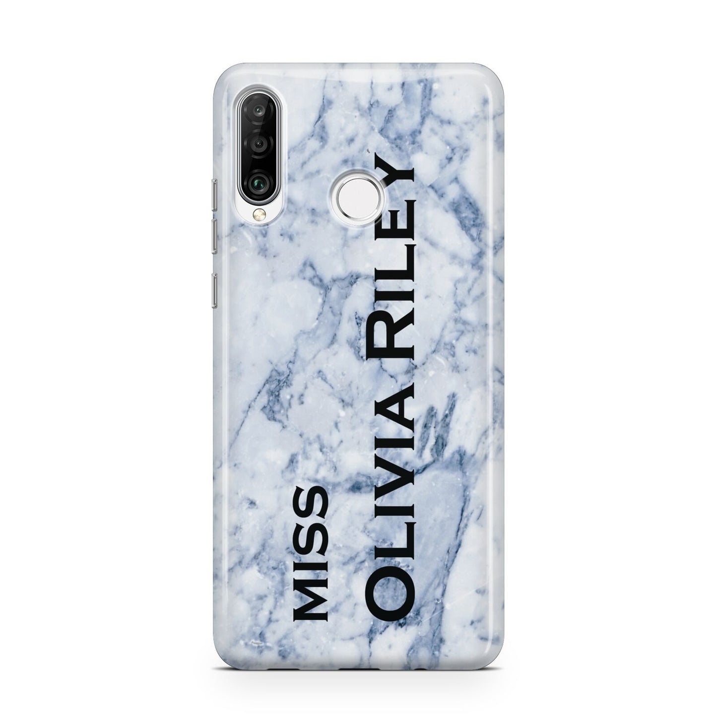 Full Name Grey Marble Huawei P30 Lite Phone Case